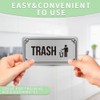 Recycle Stickers for Trash Bins,Magnetic Recycling Stickers for Trash Can,Silver