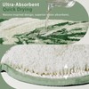 VivaNest Luxury Sage Green Leaf Bathroom Mat Monstera, 32.3"x36.6" Extra