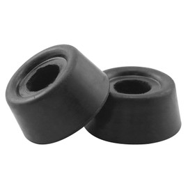 DGHAOP 4PCS Billiard Cue Butt Protector Pads (with 4 Screws) Billiard Cue Rubber Bumper Pool Accessories Billiard Cue Butt Sleeve Cue Rubber Flat Bottom Support Black
