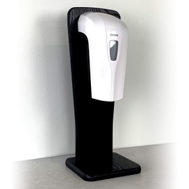 Wooden Mallet Hand Sanitizer Dispenser Oak Countertop Stand