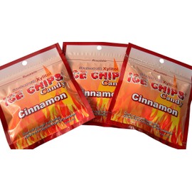 Ice Chips Xylitol Candy in Resealable Pouches (1 oz), Cinnamon - 3 Pack