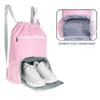 BAVELOE Drawstring Backpack with Wet Pocket & Shoe Compartment, Water-Resistant