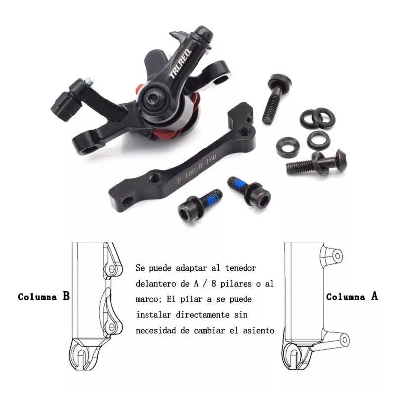 GBHU Frenos De Disco Mecánicos Para Bicicleta Freno Sistema 160mm