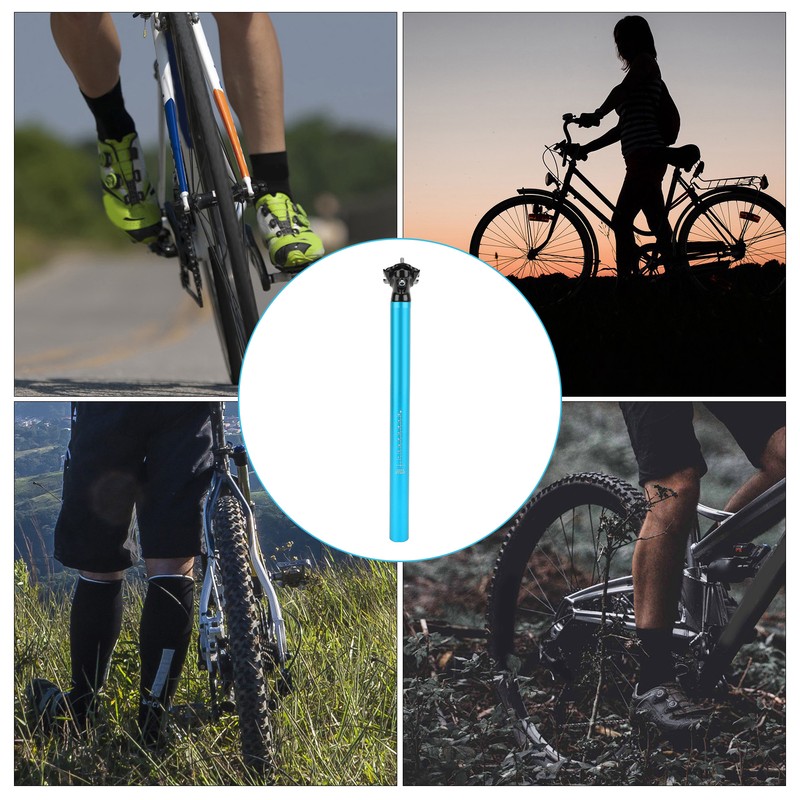 LUNJE Mountain Bike Seatpost Bicycle Adjustable Aluminum Alloy Saddle Post