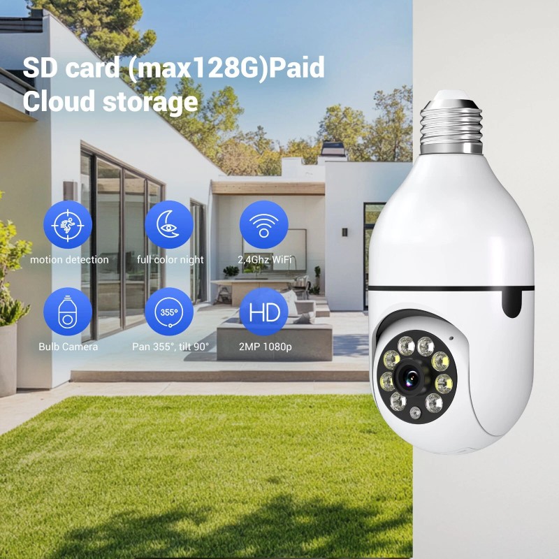 boykeep 3X 360° 1080P IP E27 Light Bulb Camera wifi