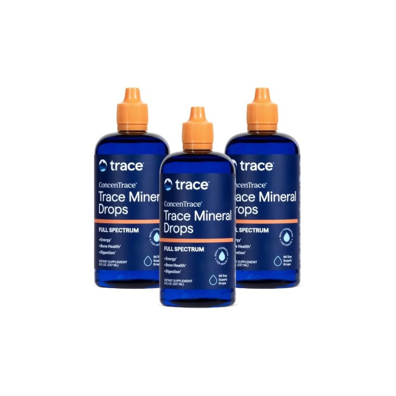 Trace Minerals ConcenTrace Trace Mineral Drops + Electrolytes, 288 Servings