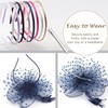 DRESHOW Fascinator Hats for Women Veil Mesh Tea Party Hat