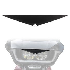 LUXEMOTO Headlight Eyebrow Sticker Cover for Road Glide, Black Headlight Cover Trim Eyebrow Eyelids Upper Tip Motorcycle Upper Visor Decoration Cover for Harley Road Glide 2015-2023 Accessories