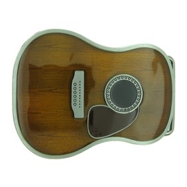 Yippo Accessories Acoustic guitar body enamel 3.5" x 2.75" metal belt buckle