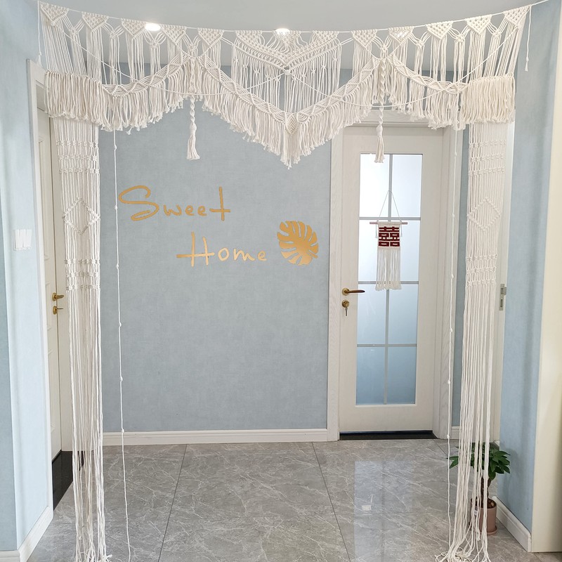 Kiido Large Macrame Wedding Backdrop(71" W x 86" L) for