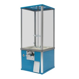 BANEBONE Vending Machine Commercial for Game Rooms, Amusement Parks Retail Stores 25 Cent Coin Operated Metal Candy Dispenser Prize Machine Easy Installation Gumball (Blue)