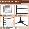 CraftyDream 8-Tier Saddle Pad Rack with Stand, Long Rack Arms