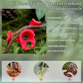 agctrler Pack of 120 Plant Benders, LST Clips, Low Stress Plant Clips for Bending, 90 Degree Training Clips for Low Load Plant Growth Bender (2 Sizes)