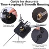 EMOON 2 Pack Non Ticking Clock Mechanism with 4 Pack