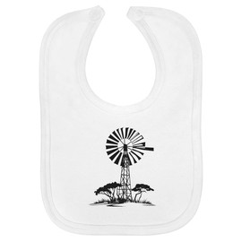 'African Windmill' Soft Cotton Baby Bib (BI00062191)