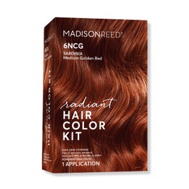 Madison Reed Radiant Hair Color Kit | 6NCG Medium Amaretto Red (Sardinia Red) for 100% Gray Hair Coverage | Salon Quality Permanent Hair Dye | PPD-Free & Ammonia-Free | (Packaging May Vary) 1 Pack