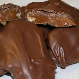 Chocolate Covered Caramel Nut Clusters (No-Melt Guarantee) (Milk Chocolate, One Pound)
