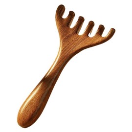 LeTradeJP Sandalwood Comb, Half Moon Comb, Scalp Massage, Premium Natural Wood, Trigger Point Scalp, Meridian Massage, Multi-functional, Unisex, For Scalp, Face, Neck, Decollete (Deer Antler