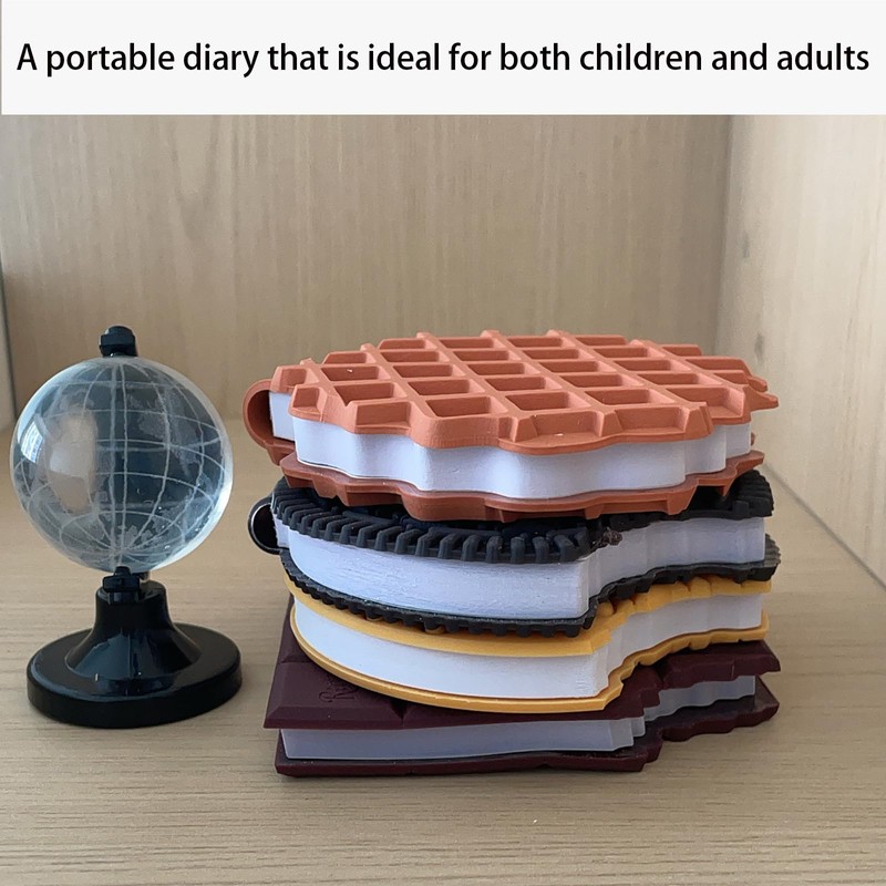 Dessert Shaped Mini Notebook Chocolate Chip Cookie Design Pocket Diary