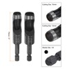 sourcing map 2pcs 10mm,12mm Leather Hollow Hole Punch 1/4" Hex