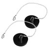 GLADFRESIT 2PCS Kitchen Sink Plugs Sealing Strong with Chain Sink