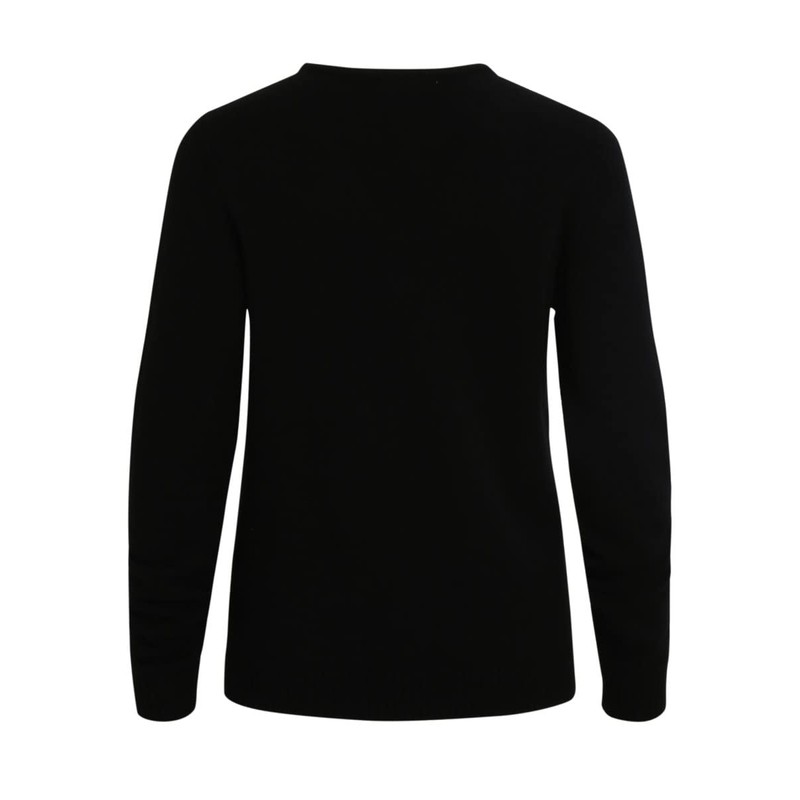 VILA CLOTHES Women's's Viril L/s V-Neck Knit Top-noos Jumper Black