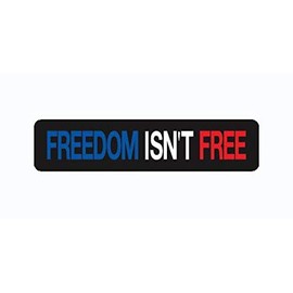 Morale Freedom Isn't Free Sticker Car Decor ATV Motocross Motorcycle Chopper Biker Decals Funny SUV Back Truck Van Laptop Notebook Door Helmet Luggage Tumbler
