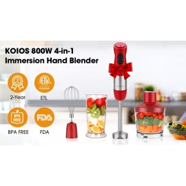 KOIOS Immersion Blender Handheld with Mixer Chopper Processor Electric 5-in-1