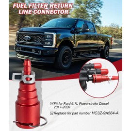 Aluminum Alloy Fuel Filter Return Line Connector Fitting For 2017-2020 Ford 6.7L Powerstroke Diesel, Upgraded Replacement for HC3Z-9A564-A