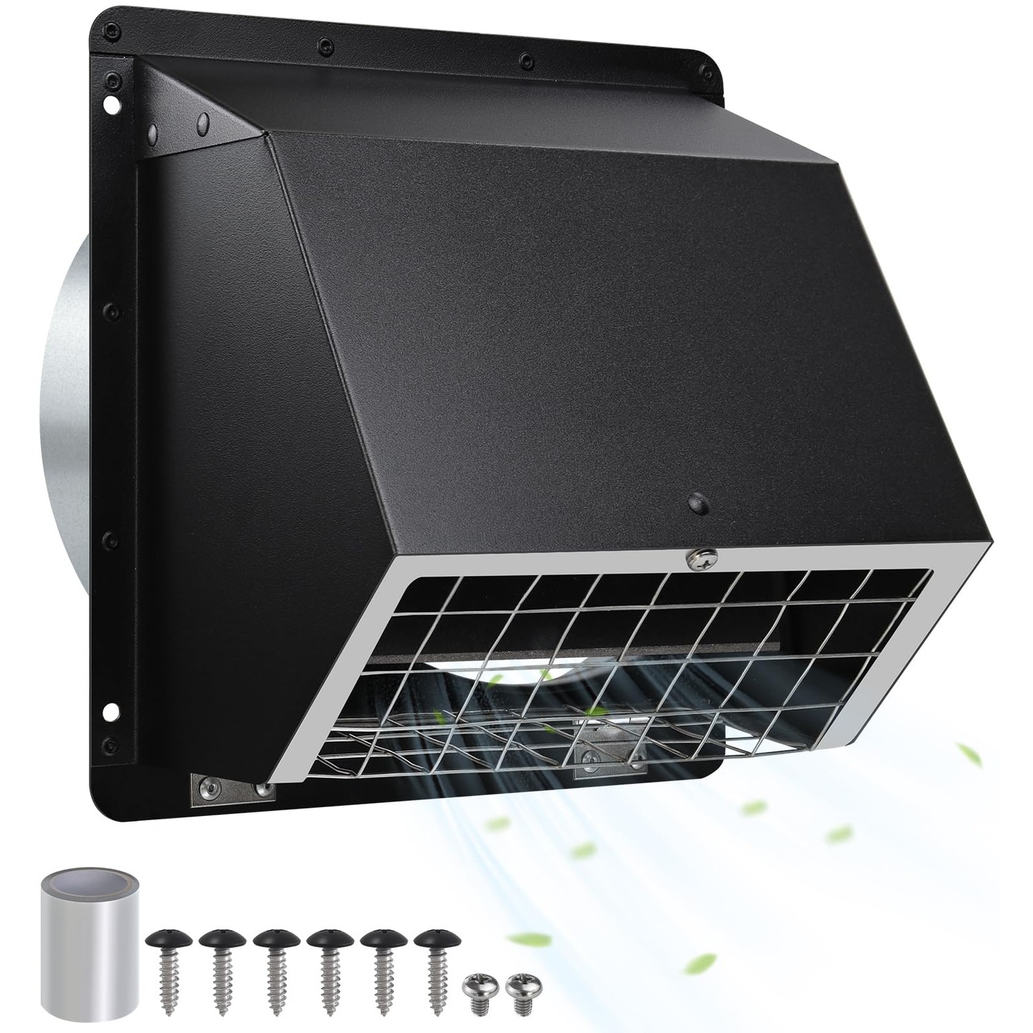6" Vent Cover for Exterior Wall Vent Hood Outlet Airflow Vent Dryer Air