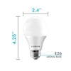 LUXRITE A19 LED Light Bulb 60W Equivalent, 3000K Soft White