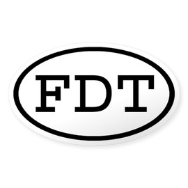 CafePress CafePress FDT Oval Oval Sticker Oval Car Bumper Sticker