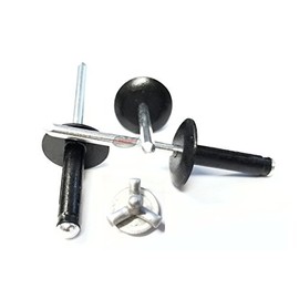 Black Exploding Pop Rivets 3/16" Tri-Fold Large Head Aluminum Mandrel .040 - .354 Grip Range Fastener