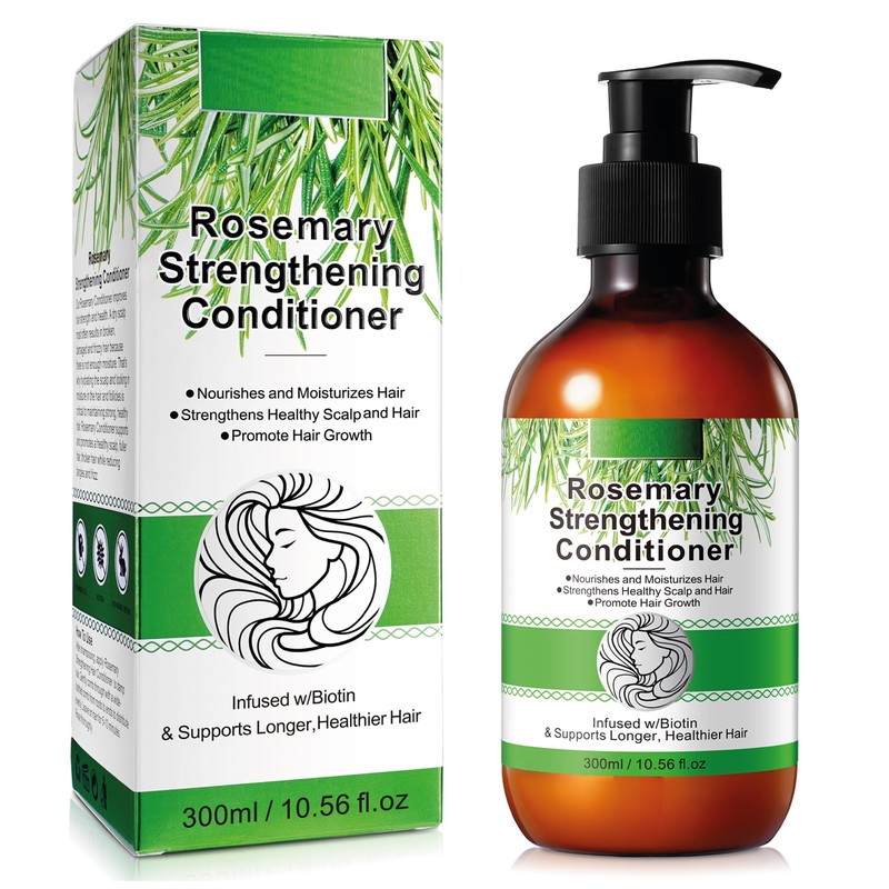 Rosemary Hair Growth Shampoo and Conditioner Set, 300ml Each, Biotin