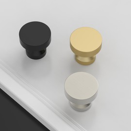 Amerdeco UK0066 Pack of 10 Furniture Knobs Cabinet Knobs Brushed Gold Drawer Knobs for Cupboard Door Knobs Dresser Knobs Cabinet Knobs