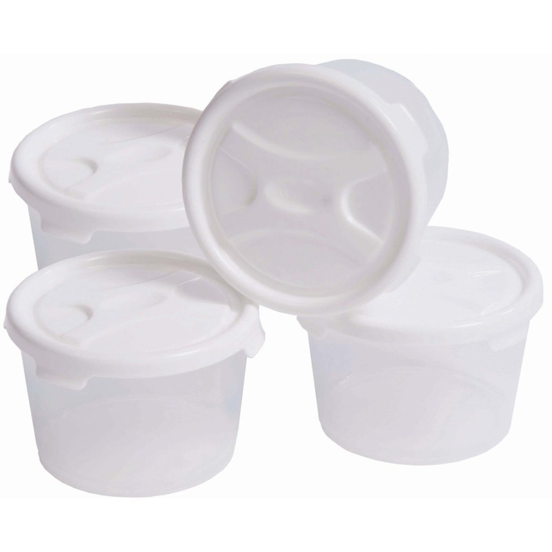 Wham Cuisine Set 4 300ml Round Food Box White Lid-12379,