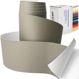 SiiRo 3 X 60 inch Self Adhesive Leather Repair Patch, Gray Leather Repair Tape for Furniture, Adhesive Leather Patch for Car Seat Repair, Leather Repair Kit for Couch (Gray)