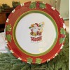 Christopher Radko Letters to Santa 9” Salad Plate Embossed Retired