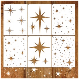Large Star Stencil for Painting Reusable Paint Stencils for Walls Twinkle Star Wall Drawing Stencils for Painting on Wood Craft Canvas Fabric Home Decoration(Small Twinkle)