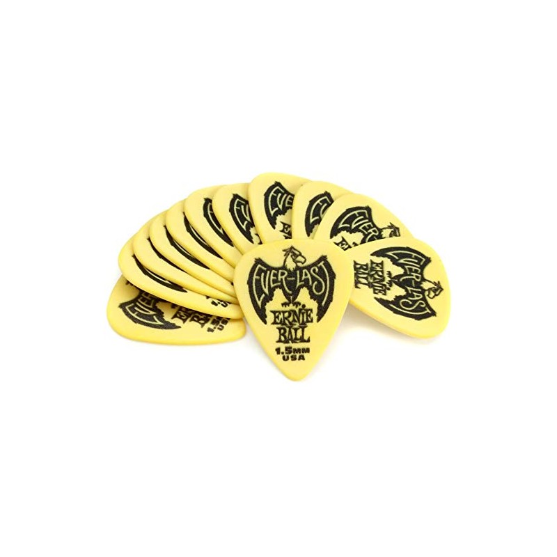【正規品】 ERNIE BALL 9195 ギターピック YELLOW EVERLAST ティアドロップ 1.5mm デルリン
