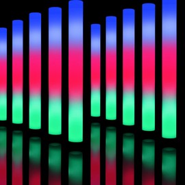 SHQDD Glow Sticks Bulk, 200Pcs LED Foam Sticks, Foam Glow Sticks for Wedding with 3 Modes Colorful Flashing, Glow in The Dark Party Suppliesor for Wedding, Raves, Concert, Party, Sporting Events