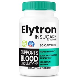 Elytron Insucare – Daily Support Formula with Naturally Derived Ingredients for Balanced Levels, Steady Energy, and Circulation, Just Take 2 Easy-to-Swallow Pills a Day (60 Capsules)