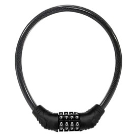 Cable Lock, 65CM 4-Digit Combination Safety, Heavy-Duty, Multiple Using Code Cable Lock for Bicycles, Door Handle Lockers, Fences, Sheds, Pet Doors, Luggage, and Gym Locker