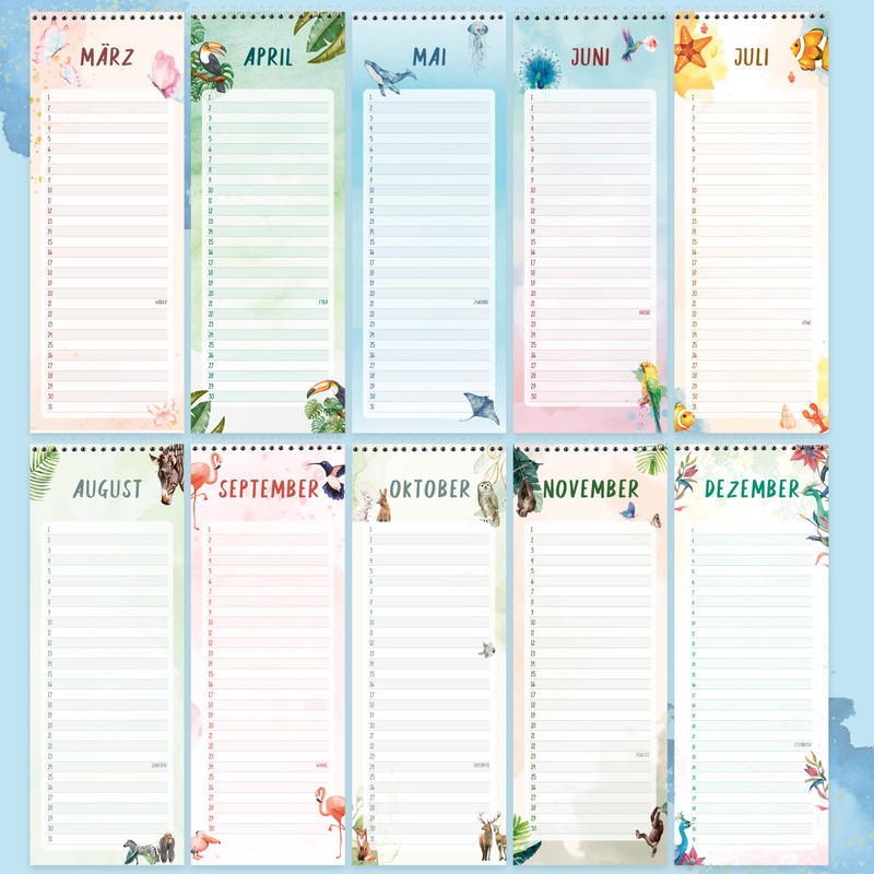 Birthday Calendar Year Independent - Perpetual Calendar - Everlasting -
