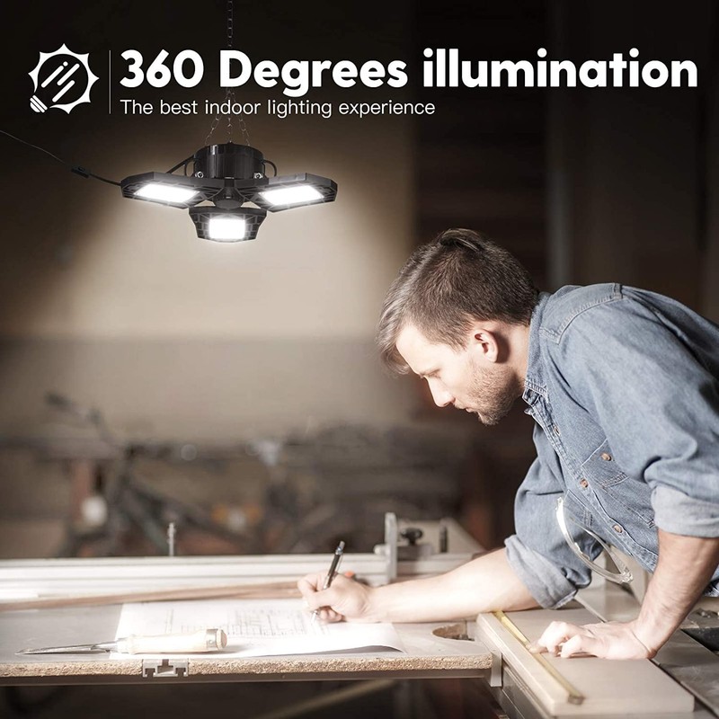 ANYPOWK Plug in Linkable LED Garage Light with ON/Off Switch