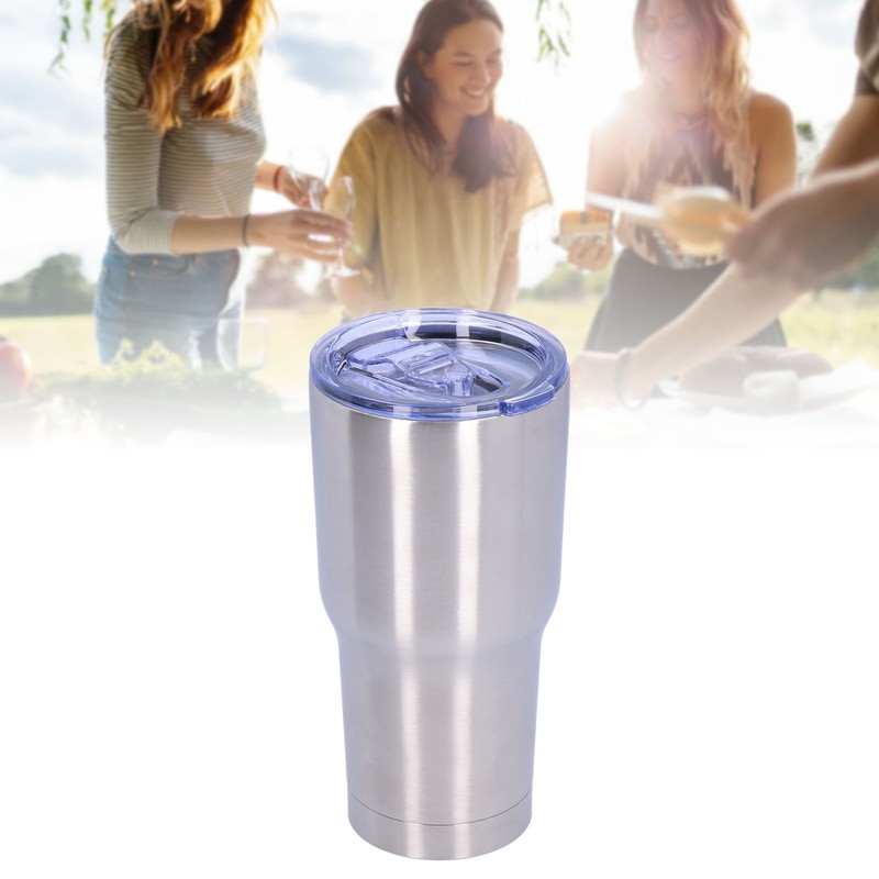 2‑Layer 30oz Vacuum Cup with Lid Reusable Stainless Steel Insulation