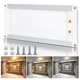 acegoo 12V Aluminum LED Ceiling Light 12-1/2” x 5-1/2" Dimmable & 3CCT 1180 Lumen Ultra-Thin Panel Dome Light for RV Boat Trailer Motorhome Camper Truck or Any 12V Application