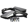 MotorToGo 1Pair Black Carbon Mini Motorcycle Mirrors Compatible for 2014