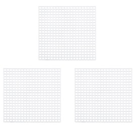JCBIZ 10pcs Plastic Mesh Canvas Sheets Square 8x8cm White Cross Needlework Blank Plastic Canvases for DIY Bookmarks Cup Mats