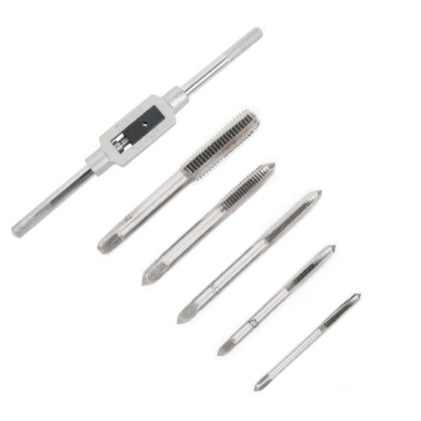 NestNook 6 Piece Metric Hand Tap and Die Set with